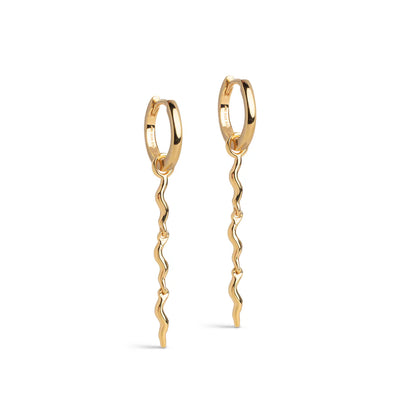 Enamel - Big Wave Earring - Gold