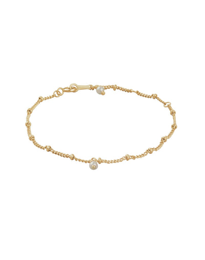 Andcopenhagen - Armbånd - 18 karat guldbelagt 925 sterlingsølv - Simple Pearl