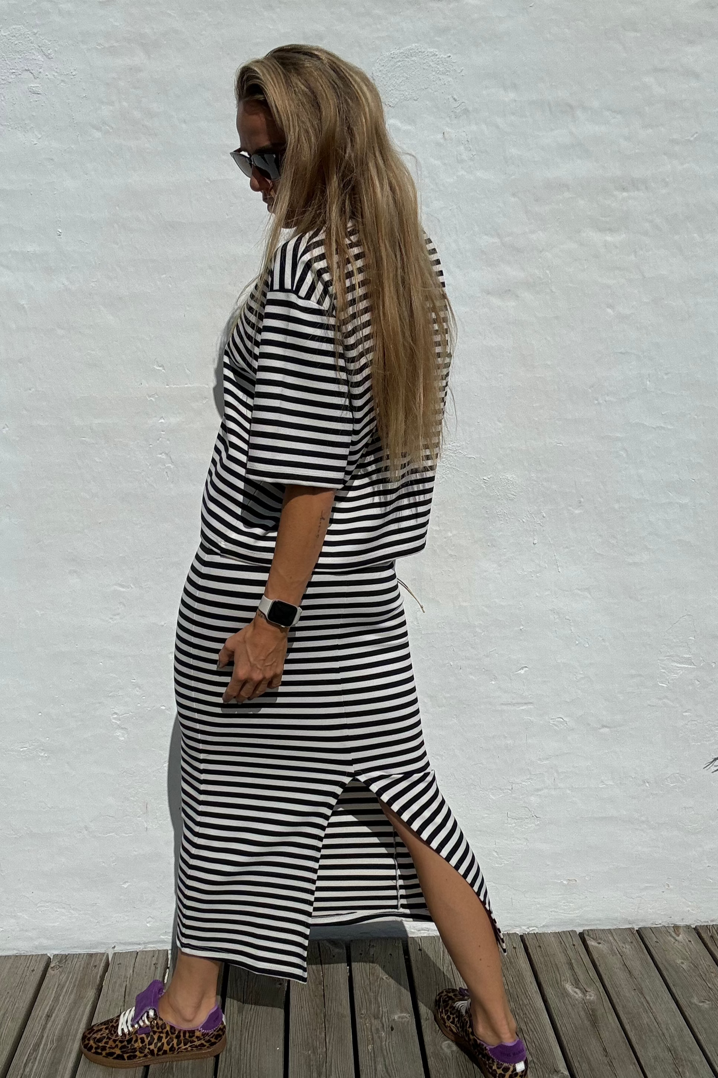 Striped skirt - navy/white - Caranos-M - Mbym