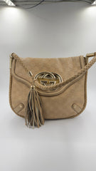 Gucci - Guccissima Leather Hobo - beige skuldertaske - secondhand