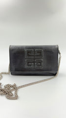Givenchy - 4G Leather Chain Crossbody - sort skuldertaske - secondhand