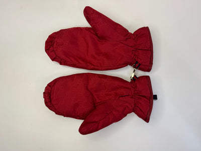 Gucci - Monogram Mittens/Vanter - Røde- Secondhand