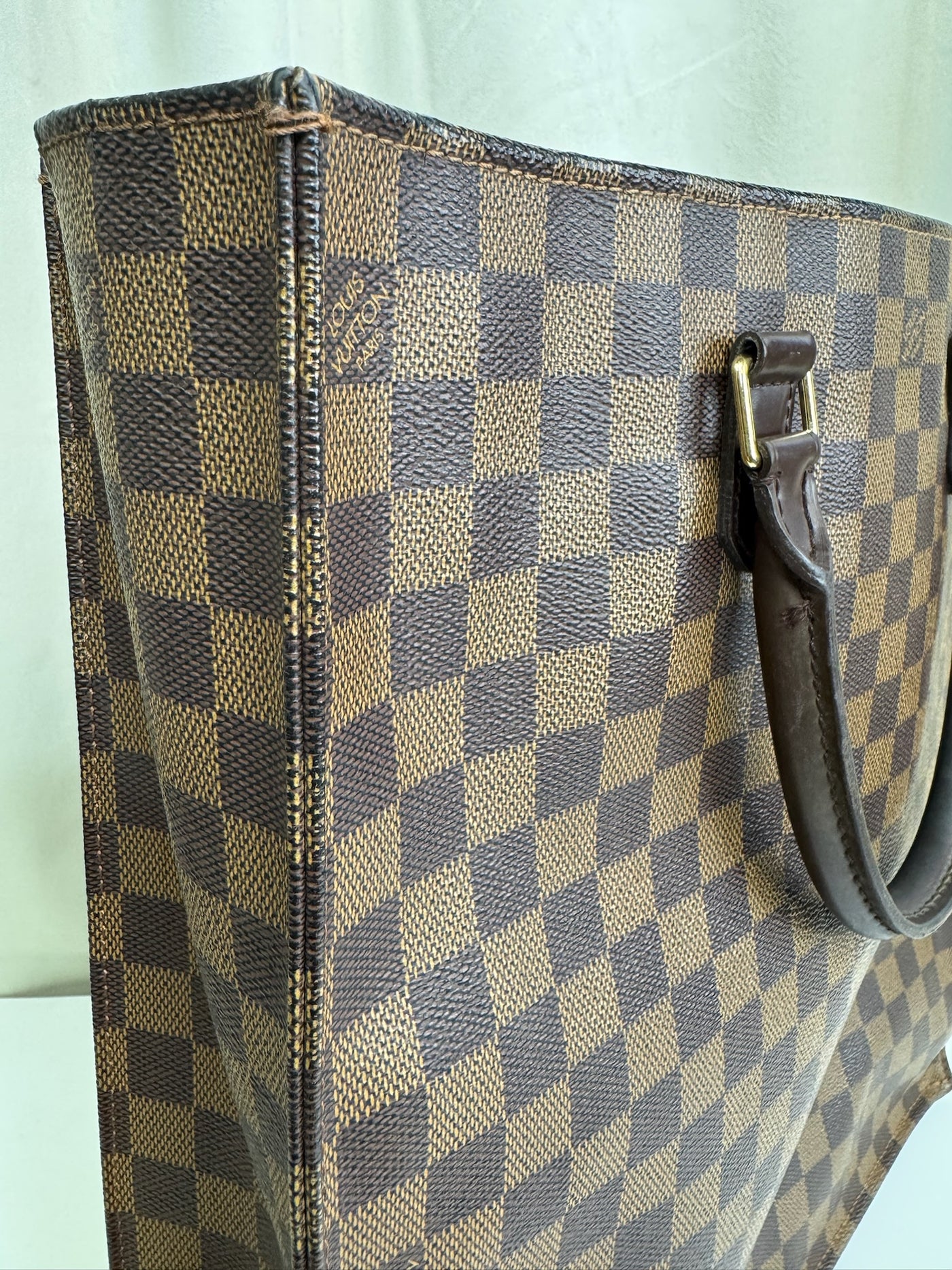 Louis Vuitton - Damier sac plat shopper bag with red front - Secondhand