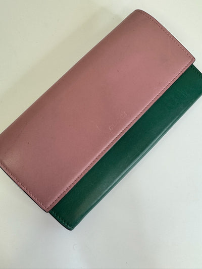 Gucci - Crossbody Wallet - Grøn/lyserød - Secondhand