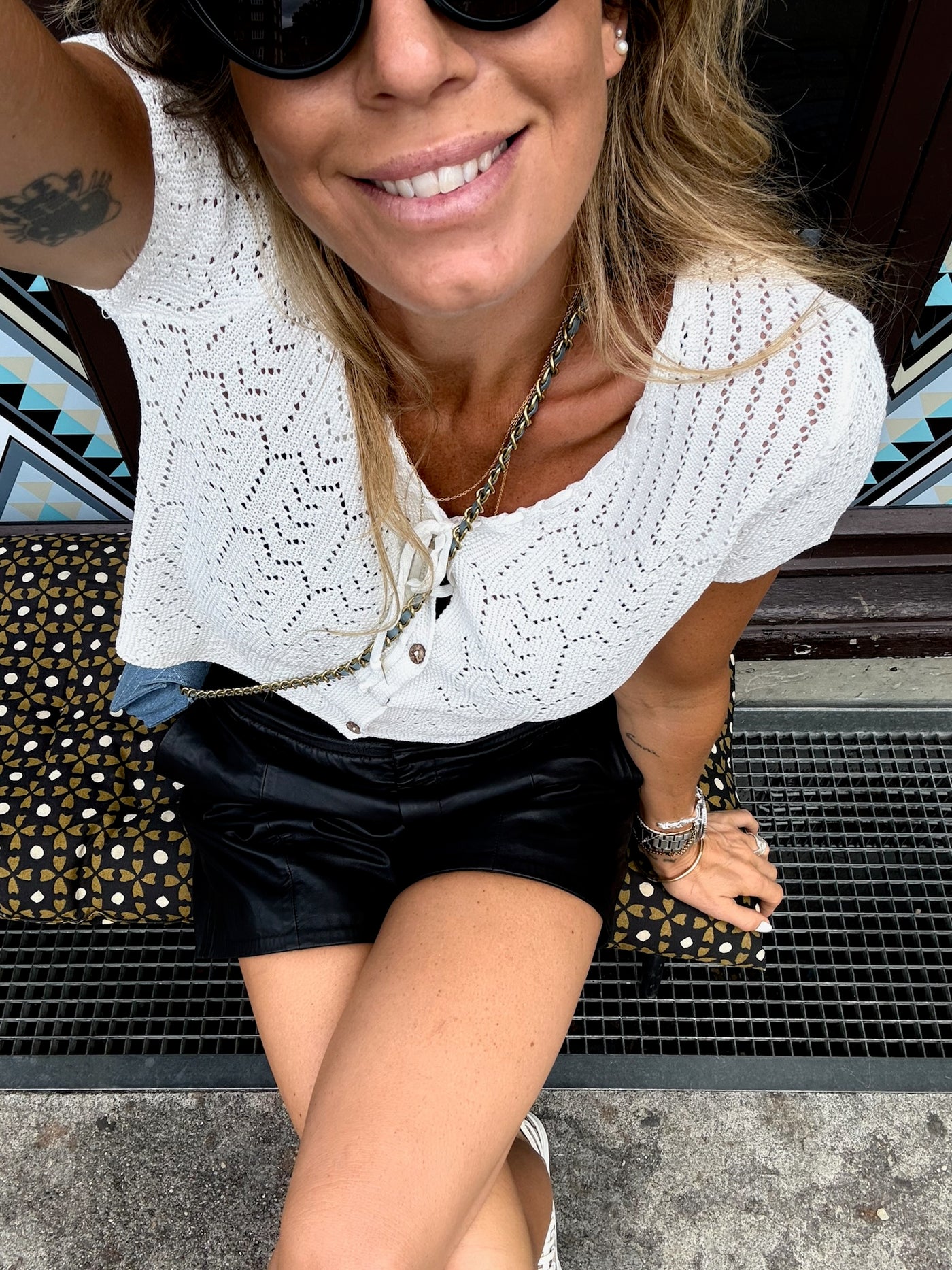 Sassy Copenhagen - Strikket top  - Hvid blonde - Ella ( preorder)