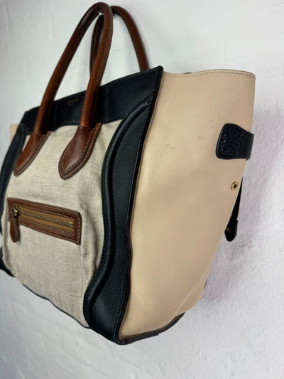 Celine - Phantom tricolor linen - shoulder bag - Secondhand