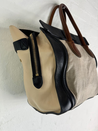 Celine - Phantom tricolor linen - shoulder bag - Secondhand