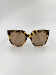 Balenciaga Logo Square - solbriller - tortoise/sorte oversized solbriller - secondhand