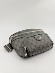 Gucci GG Marmont - bæltetaske - grå monogram bæltetaske - secondhand
