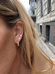 Andcopenhagen Jewelry - Hoop earrings - 18 carat gold-plated brass - Nina chunky