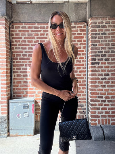 Pieces - Capri bukser - Sort - Skinwear