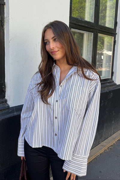 2NDDAY - Skjorte - Walnut Stripe - Clarin