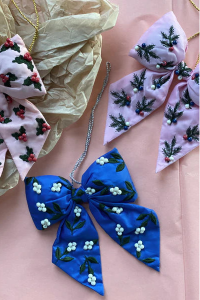 Nynne Rosenvinge - Julepynt - Puffy Christmas Bow Winther Berries