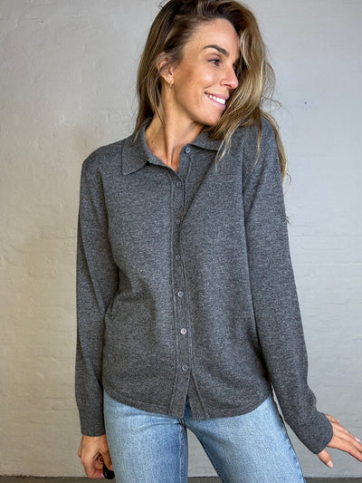 Sassy Copenhagen - 100% Cashmere polo - Grey - Samara sss