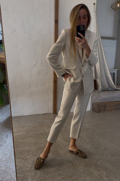 Selected Femme - Pants - Birch - Rita-Ria cropped