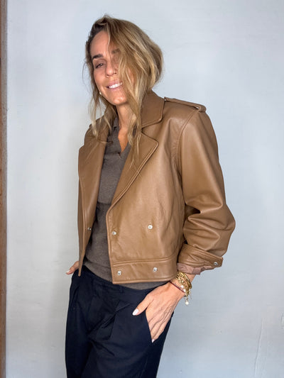 Læderjakke - Glove Mocca - Selected Femme