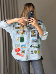 Sassy Copenhagen - Jakke - Oversize Denim blue - Alba (PREORDER)