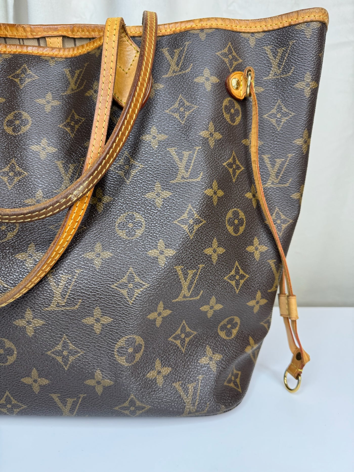 Louis Vuitton -  Monogram Neverfull MM - Brun/beige - Secondhand