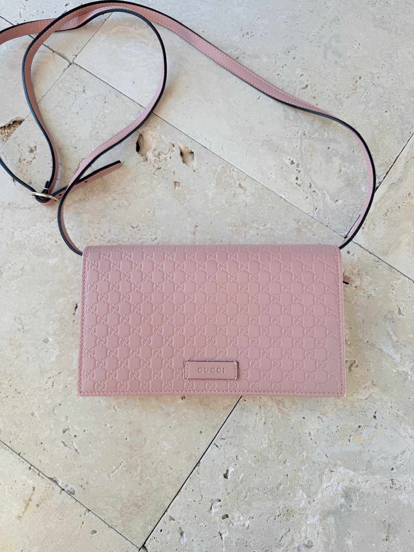 Gucci - GG Micro Guccissima Crossbody - Pink - Secondhand
