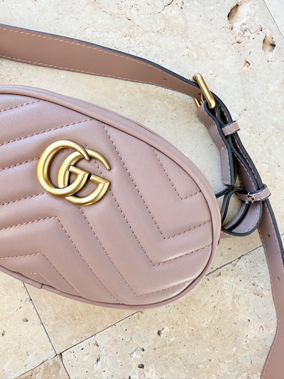 Gucci - GG Marmont bæltetaske - Dusty pink - Secondhand