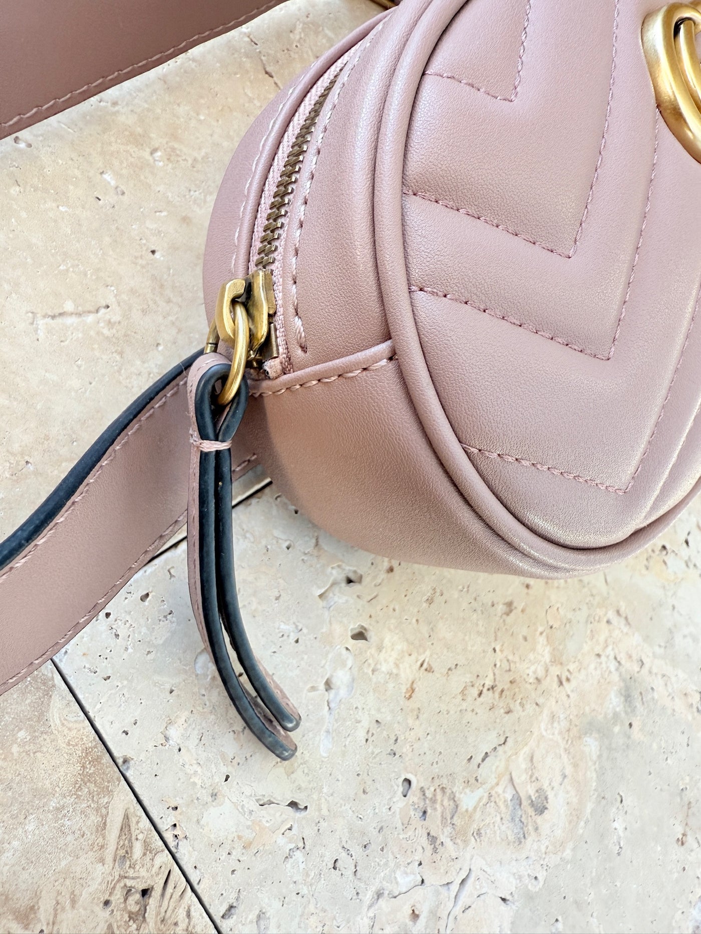 Gucci - GG Marmont bæltetaske - Dusty pink - Secondhand