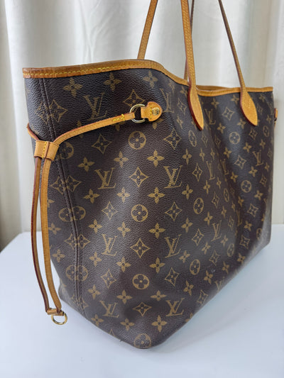 Louis Vuitton -  Monogram Neverfull MM - Brun/beige - Secondhand