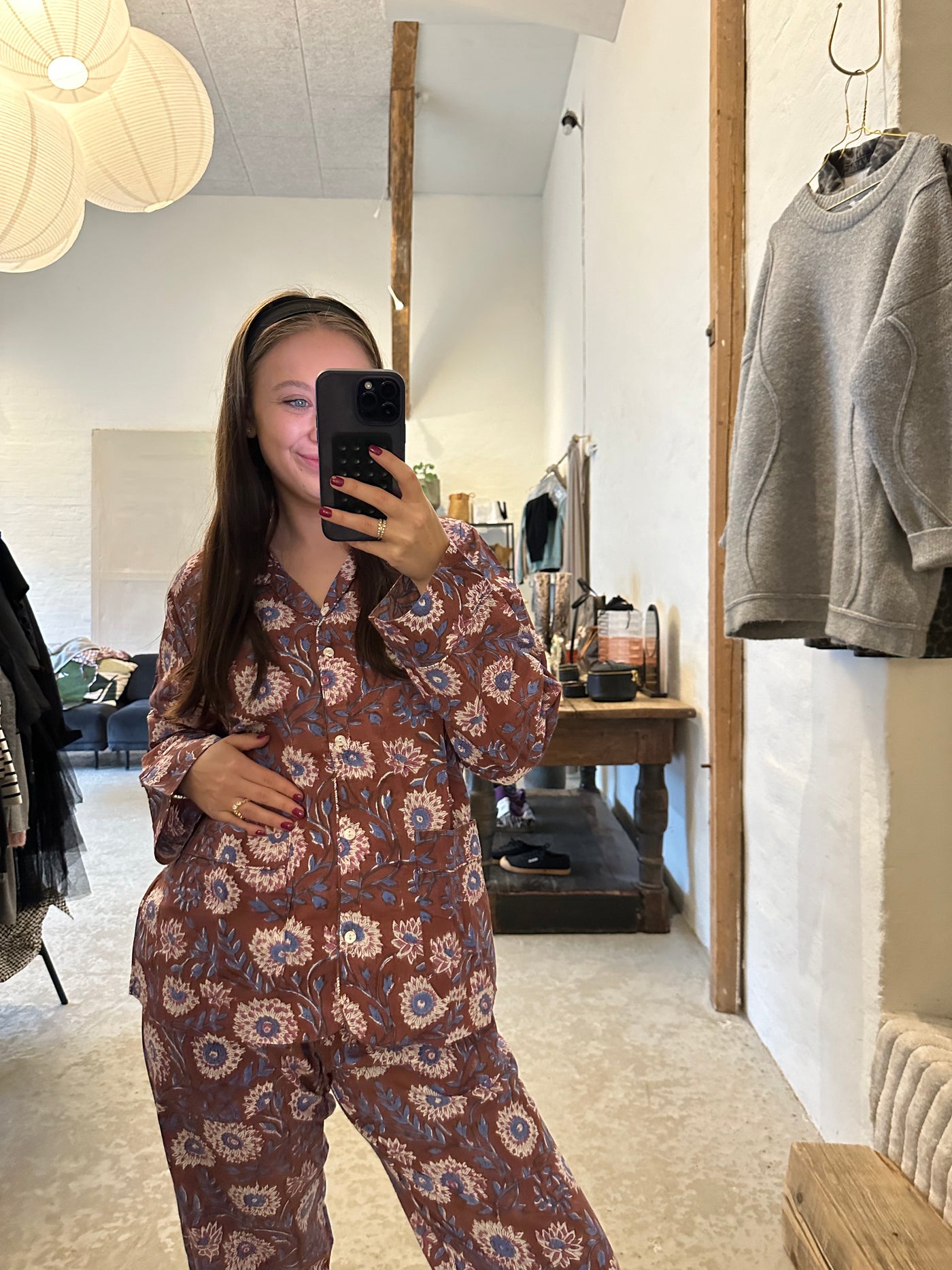 Sissel Edelbo - Nattøjssæt - Nuit pyjamas - Brown floral - sss