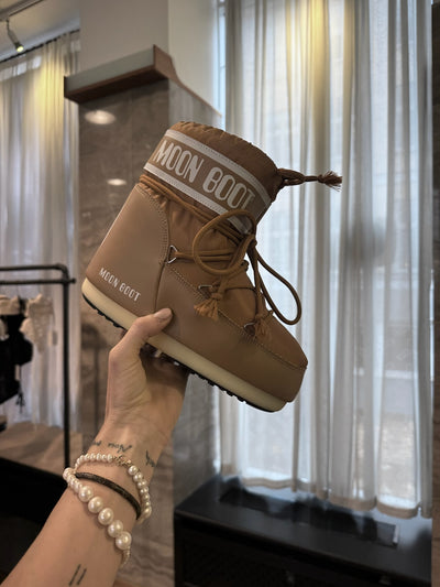 Moon Boot - Vinterstøvle - Cognac - Icon Low Nylon