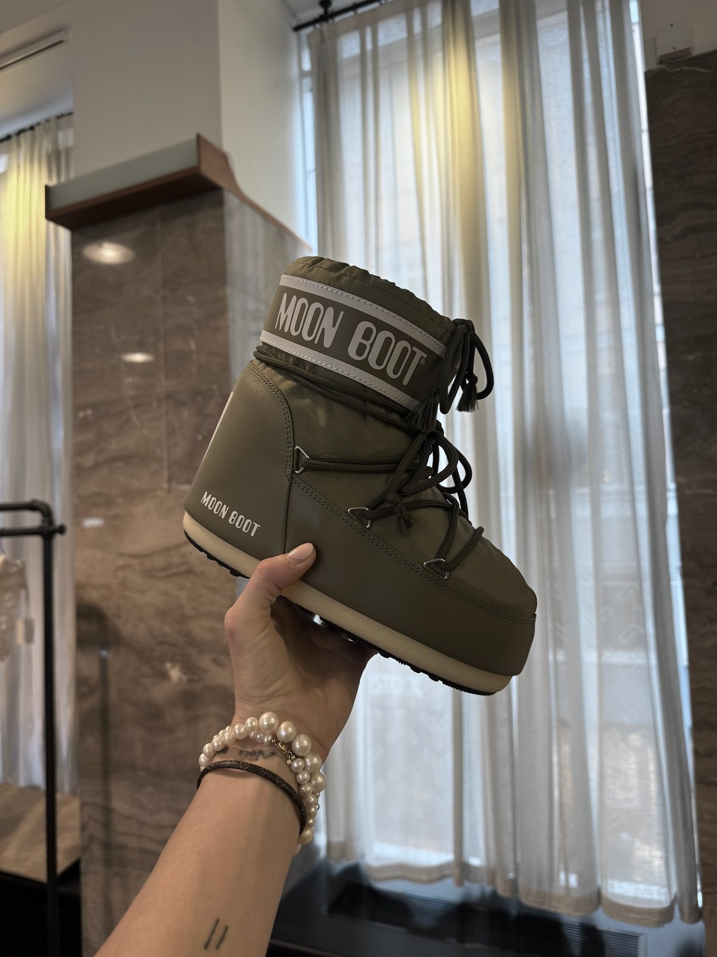 Moon Boot - Vinterstøvle - Khaki - Icon Low Nylon