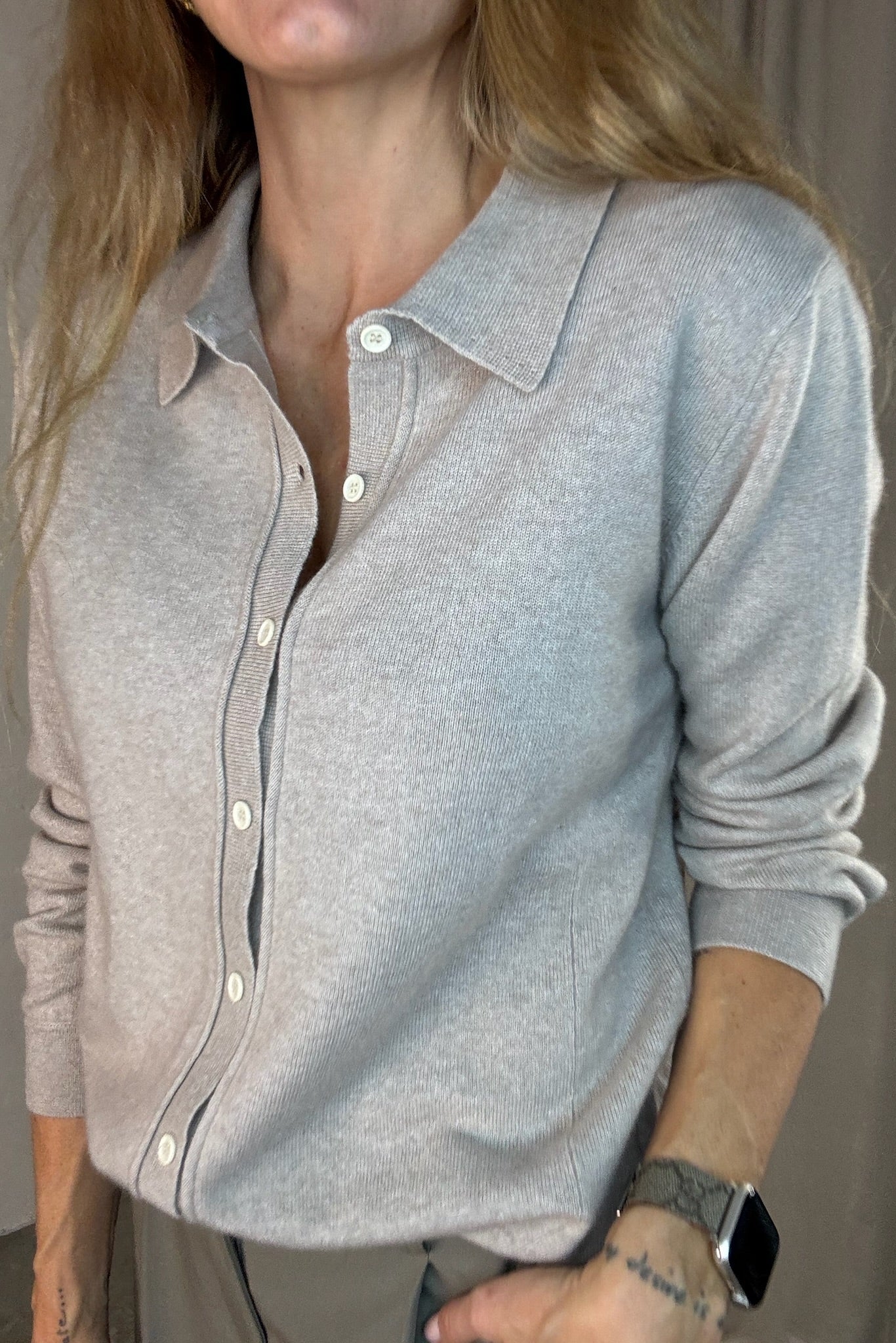 Sassy Copenhagen - 100% Cashmere polo - Latte - Samara (note preorder for week 50) sss