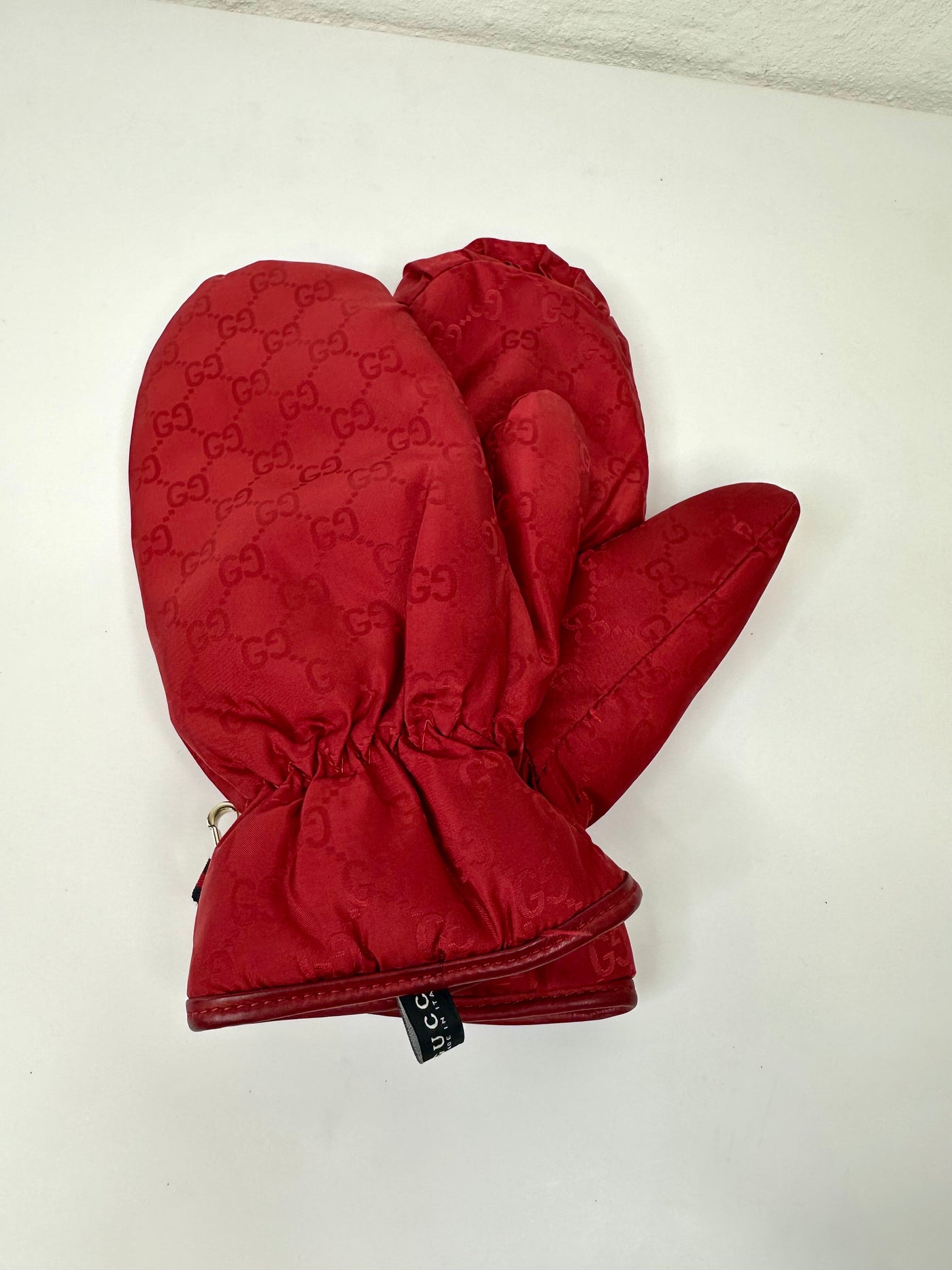 Gucci - Monogram Mittens/Vanter - Røde- Secondhand