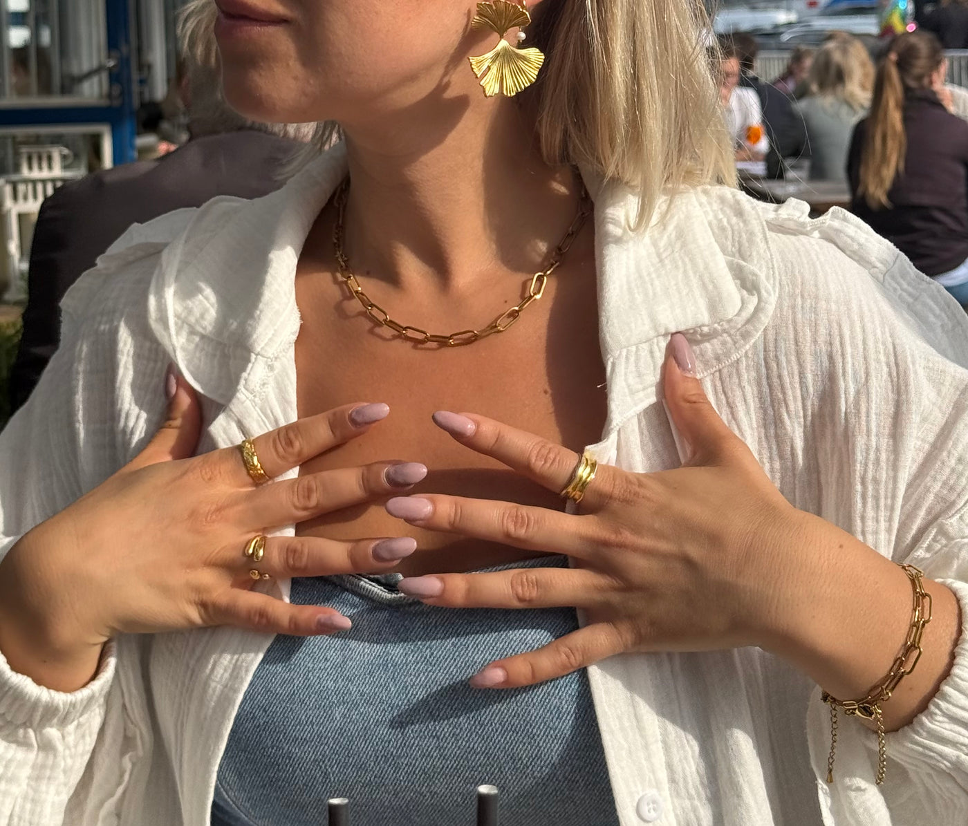 Andcopenhagen - Earrings - 18 carat gold plated brass - Julia