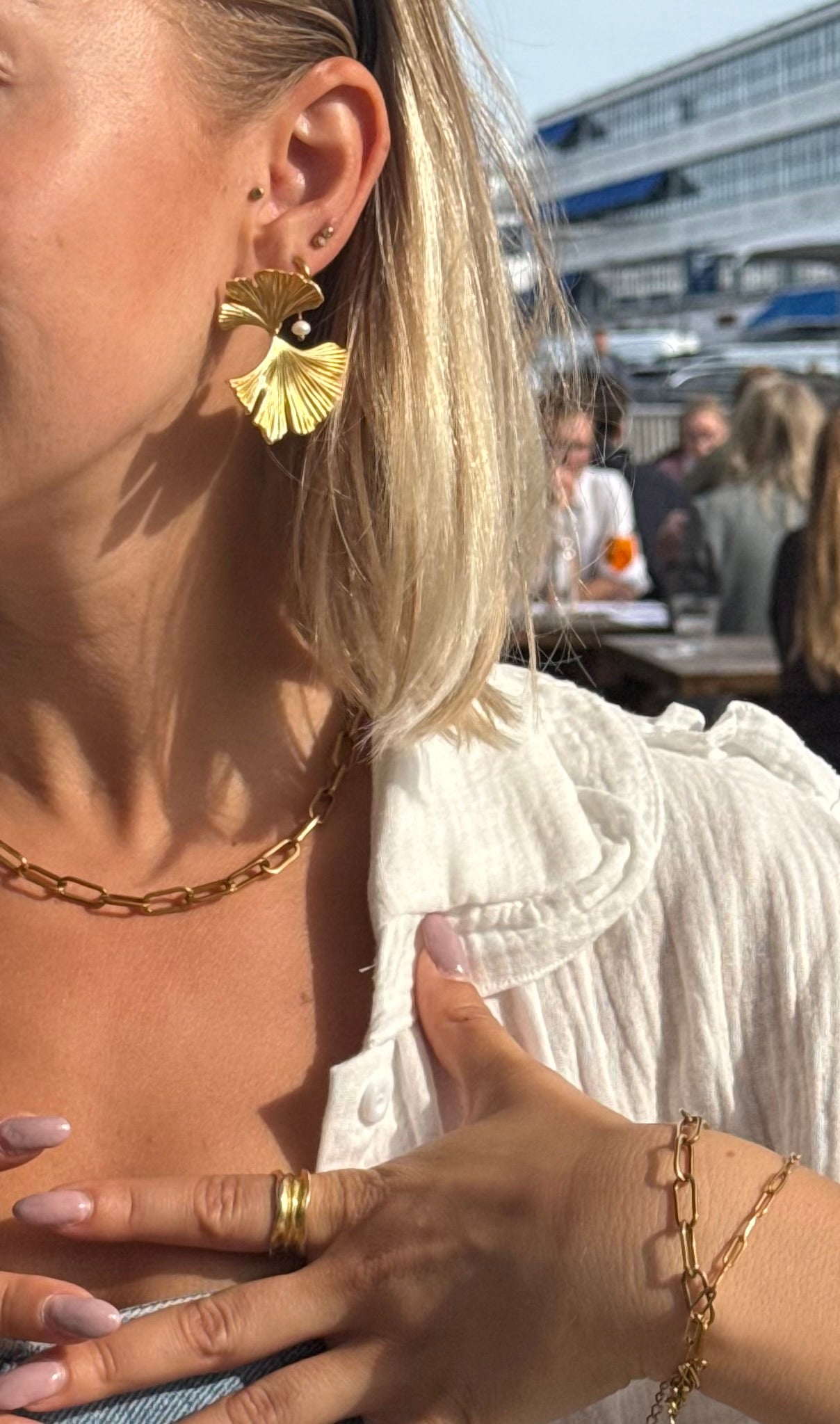 Andcopenhagen - Earrings - 18 carat gold plated brass - Julia