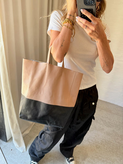 Celine - Cabas tote bag - Beige/Black - Second hand
