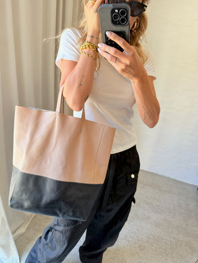 Celine - Cabas tote bag - Beige/Black - Second hand
