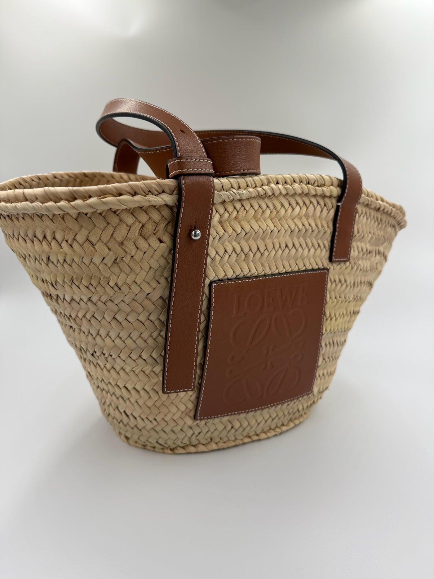 Loewe - Taske - Brown/Natural raffia - Secondhand