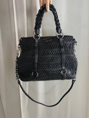Miu Miu - Black - Cloquet Nappa Leather Tote Bag - Secondhand