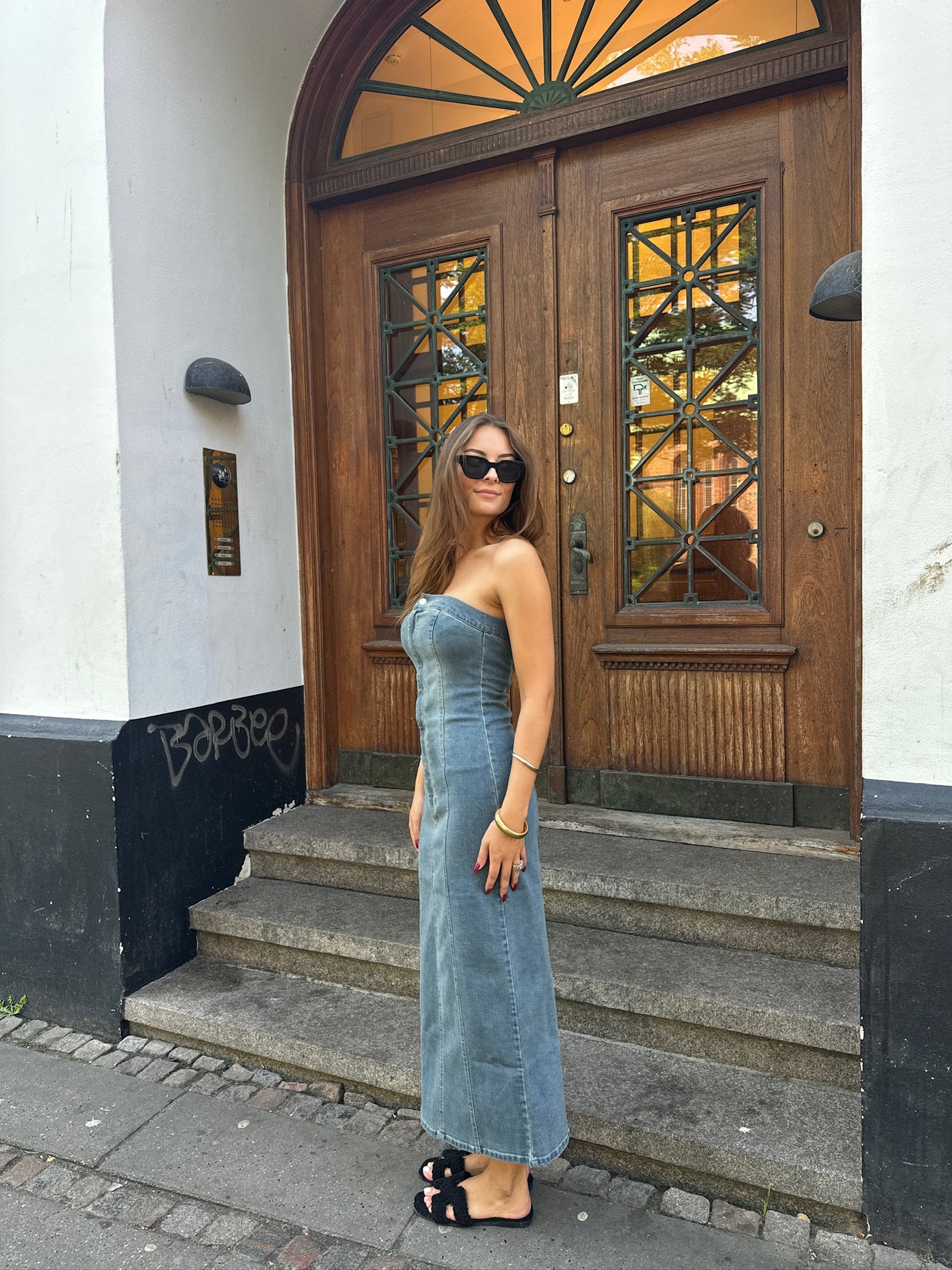 Long denim dress - Blue denim - Tinga - JJXX