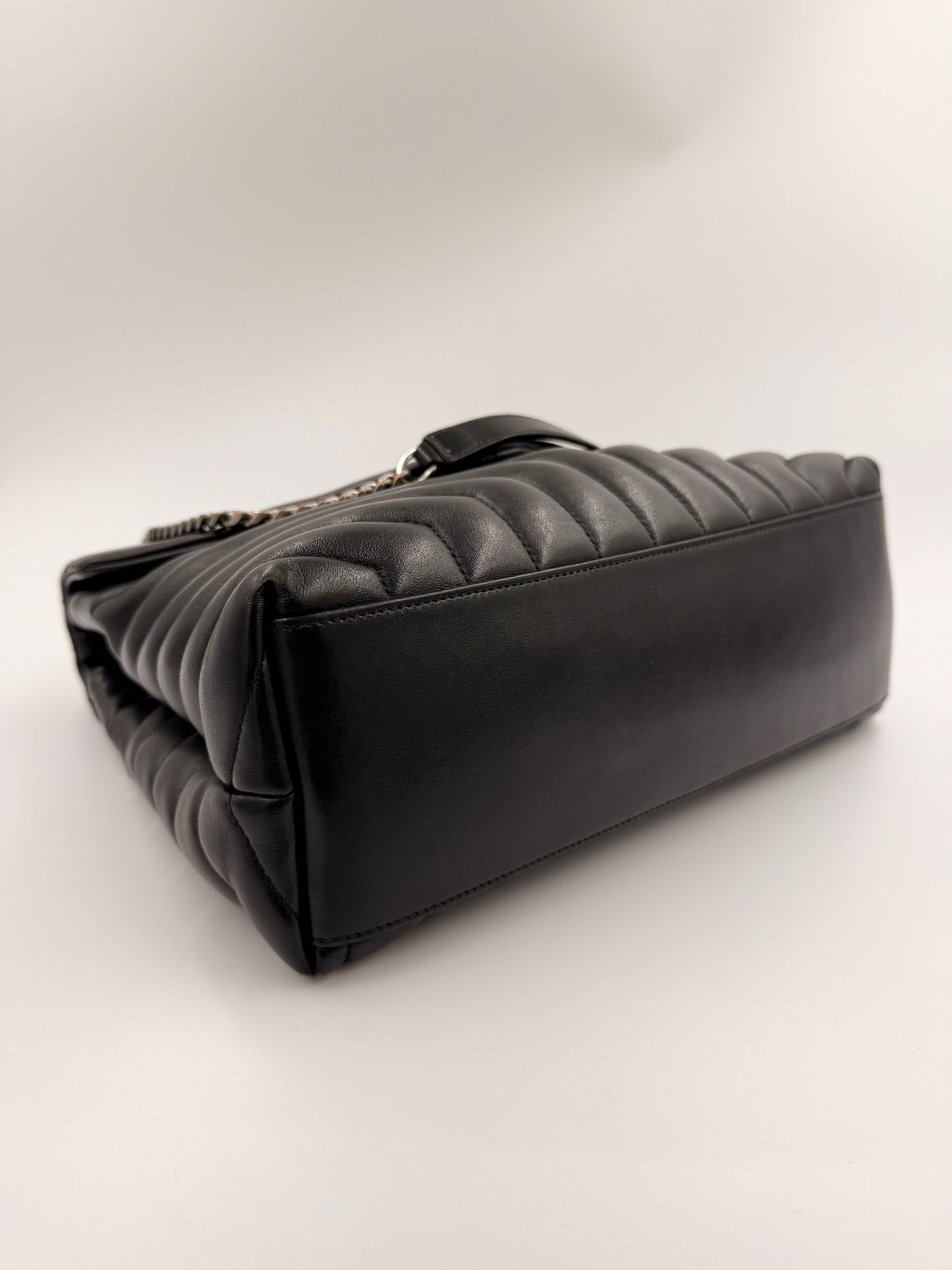 Yves Saint Laurent - Crocodile Embossed tote - black shopper - Secondhand