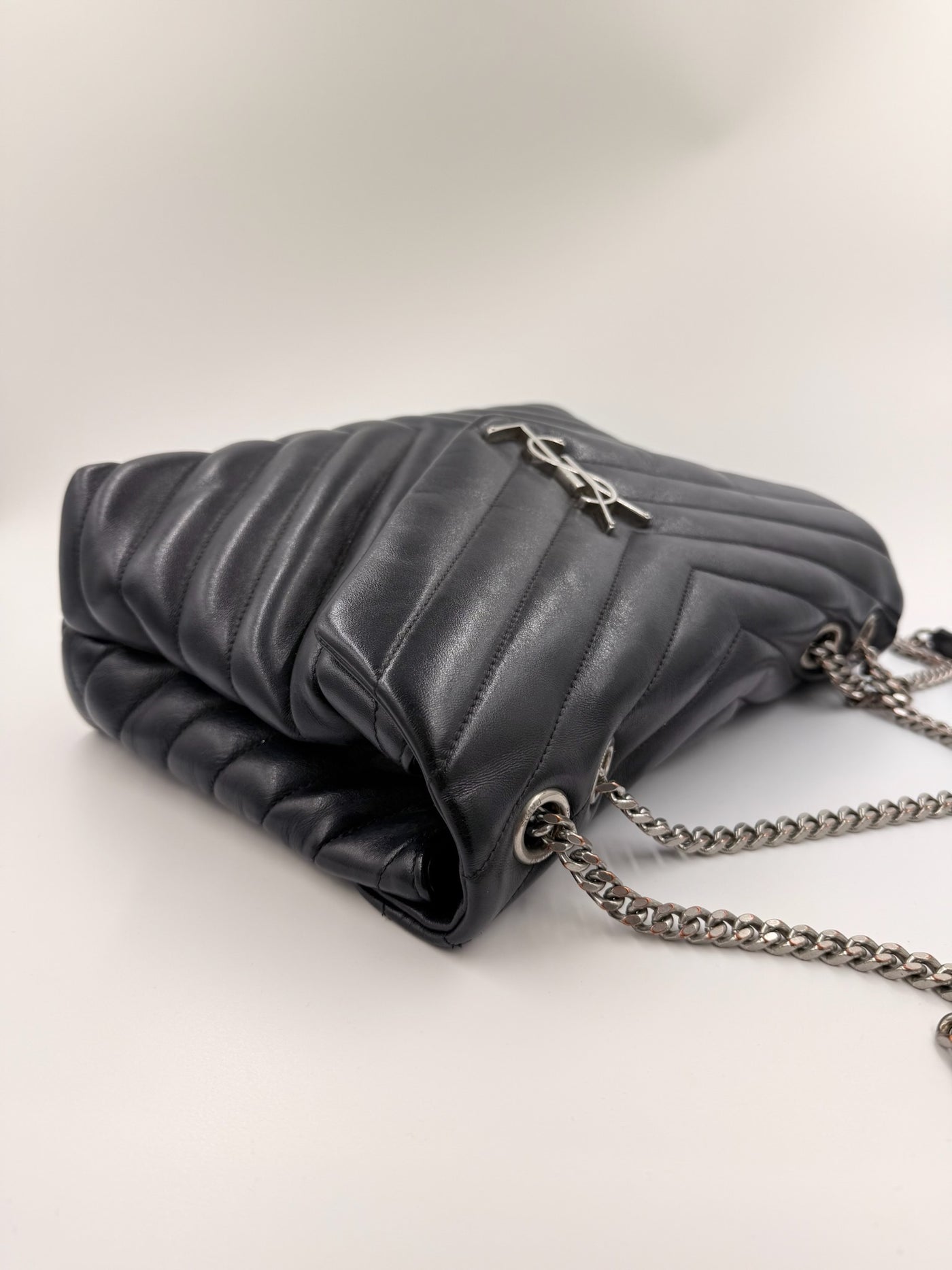 Yves Saint Laurent - Crocodile Embossed tote - black shopper - Secondhand