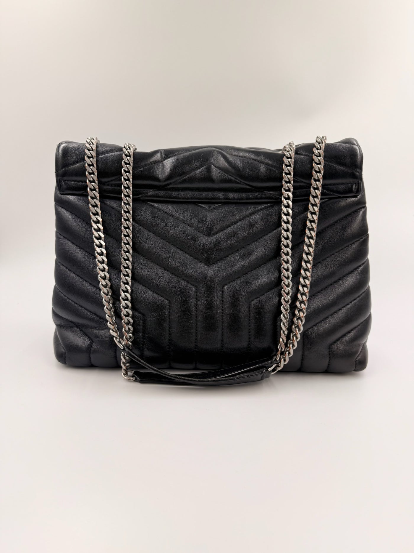 Yves Saint Laurent - Crocodile Embossed tote - black shopper - Secondhand