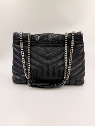 Yves Saint Laurent - Crocodile Embossed tote - black shopper - Secondhand