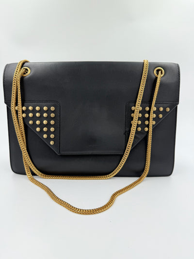 Yves Saint Laurent - Crocodile Embossed tote - black shopper - Secondhand
