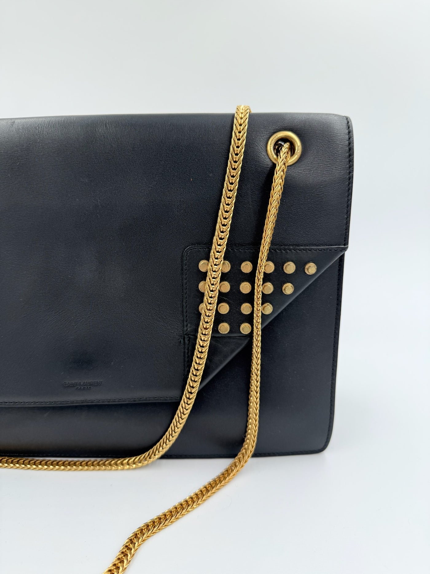 Yves Saint Laurent - Crocodile Embossed tote - black shopper - Secondhand