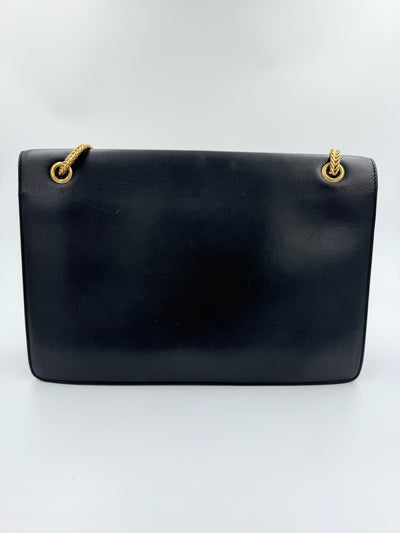 Yves Saint Laurent - Crocodile Embossed tote - black shopper - Secondhand