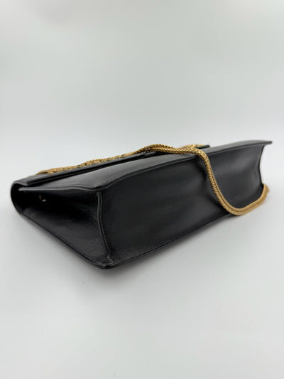 Yves Saint Laurent - Crocodile Embossed tote - black shopper - Secondhand