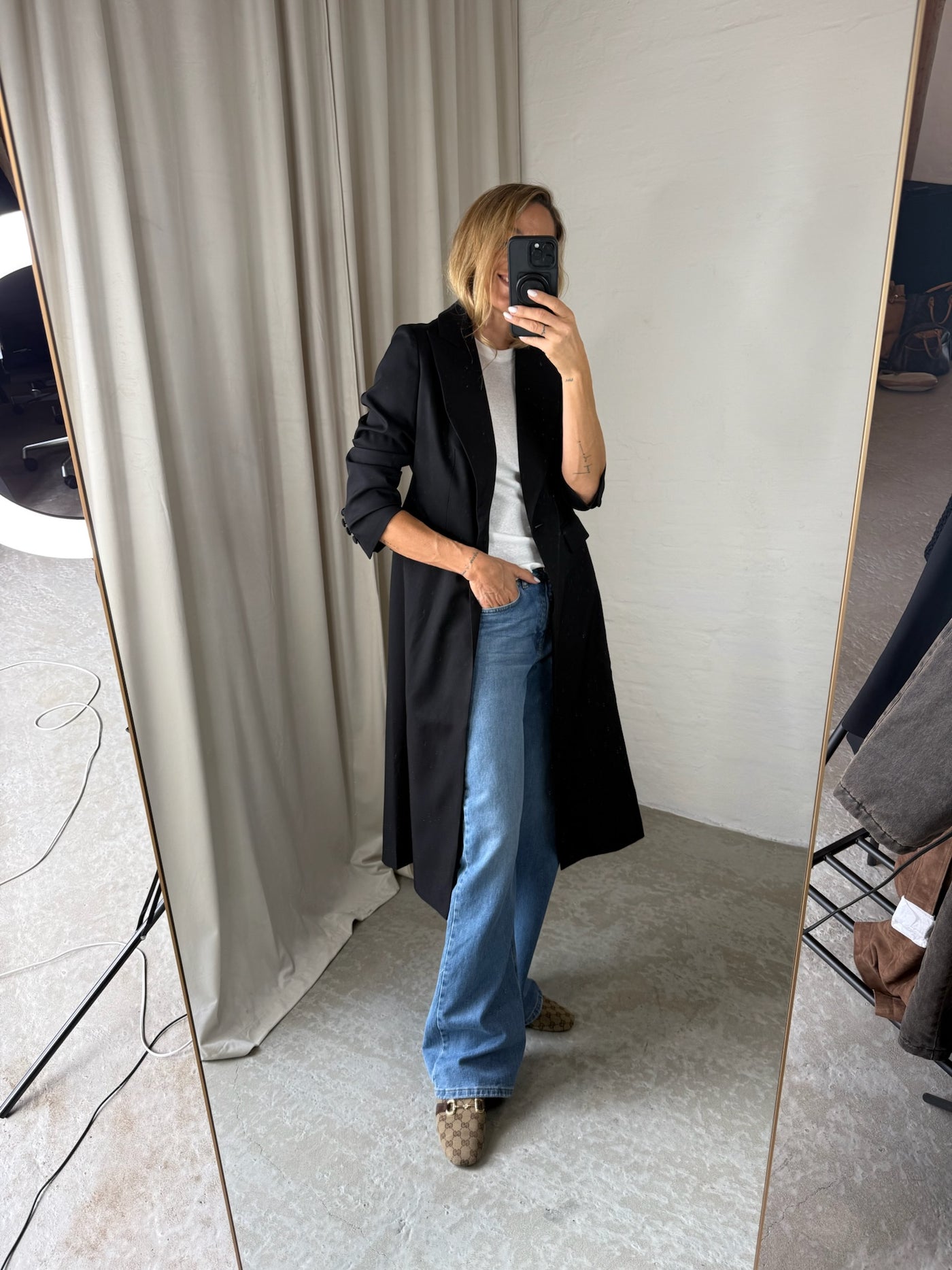 Sassy Copenhagen - Blazer trench coat - Black - Sia