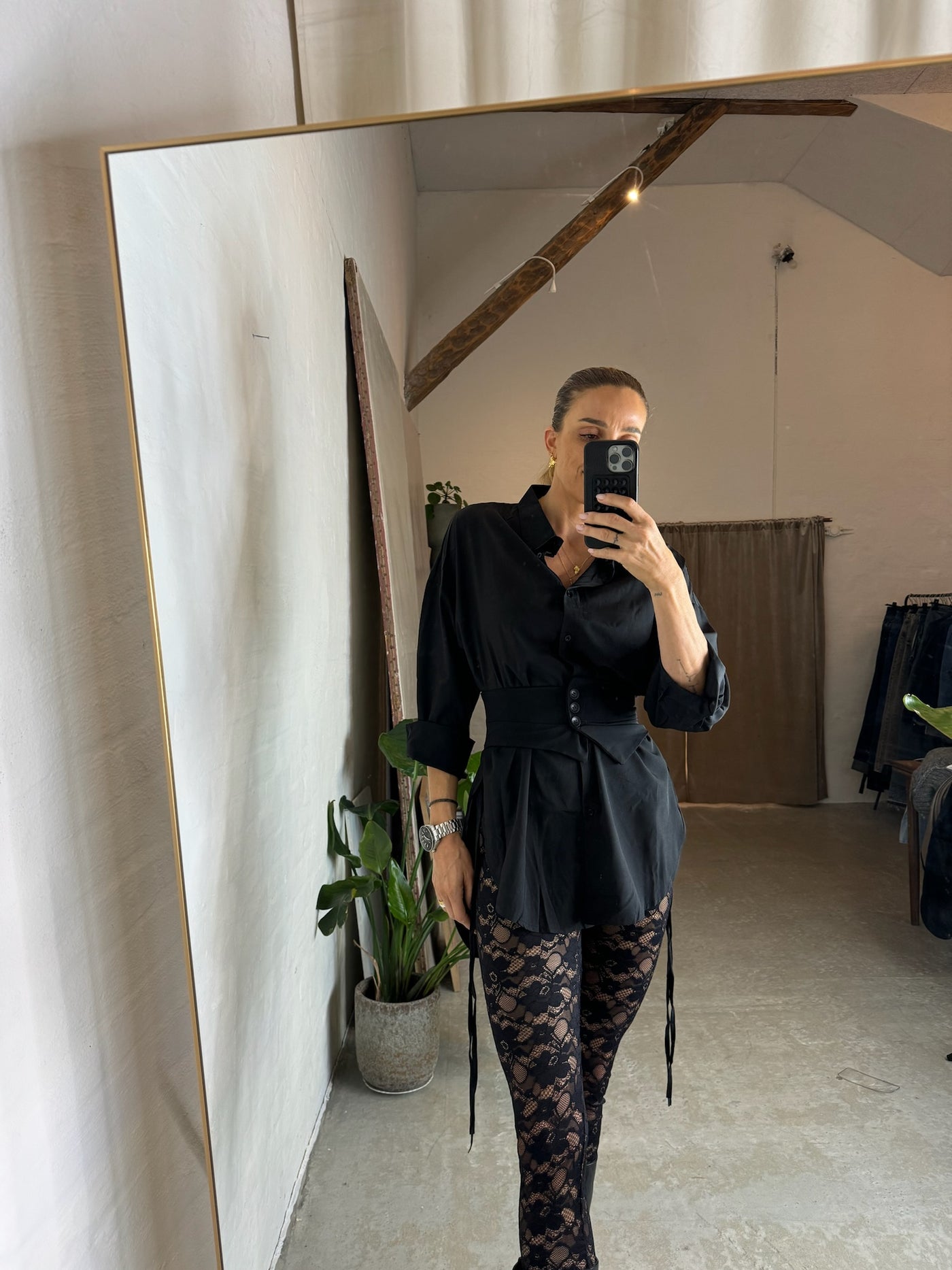 Blonde leggings - Sort - Isa - Liberté