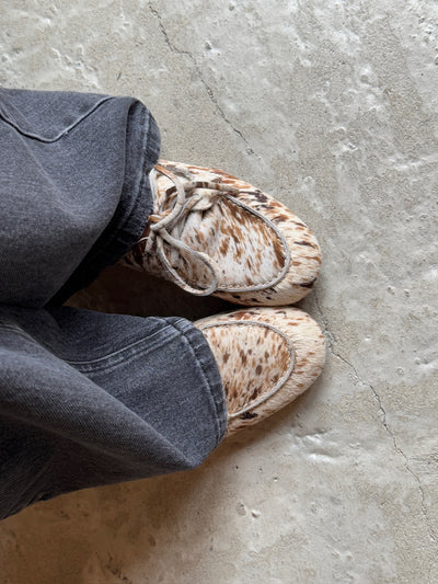 Pavement - Ballerina Loafers - Marin Pony - Beige combo