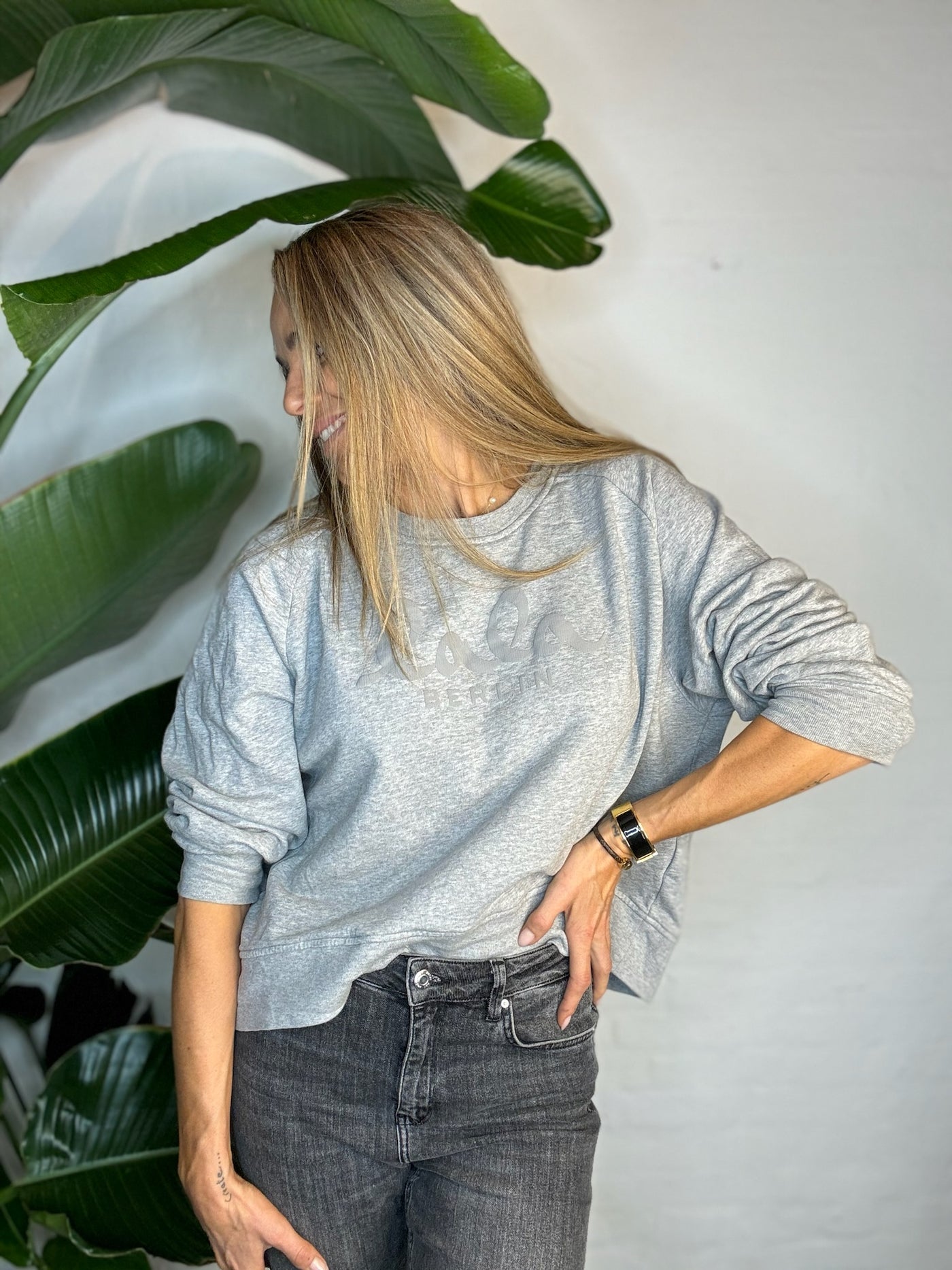 LALA BERLIN - Sweatshirt - Bomuld - Grey - Ljora